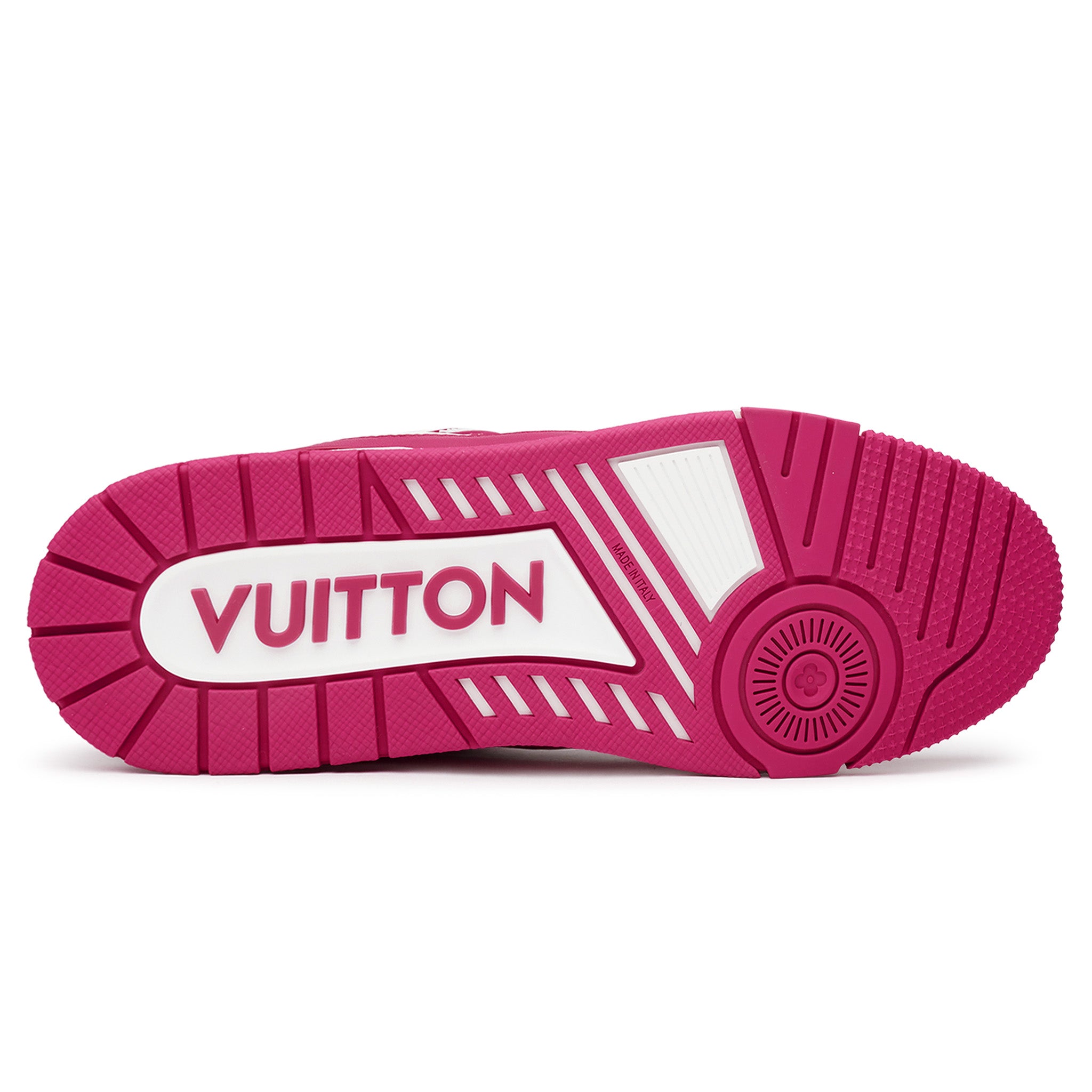 LOUIS VUITTON X NIGO Calfskin Printed Monogram LV Trainer Sneakers 7.5  White 1126168