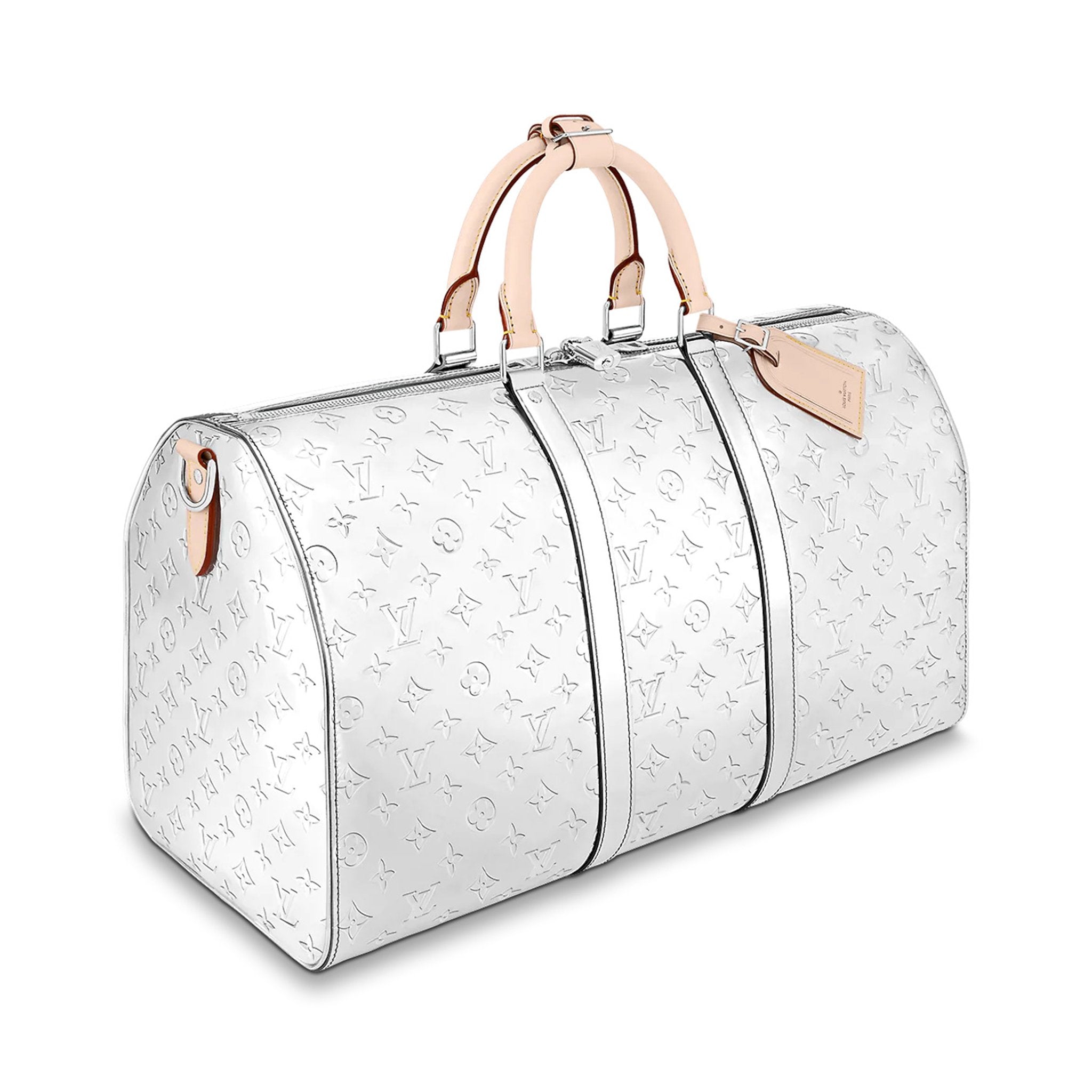 Keepall prism bag Louis Vuitton White in Plastic - 13071279