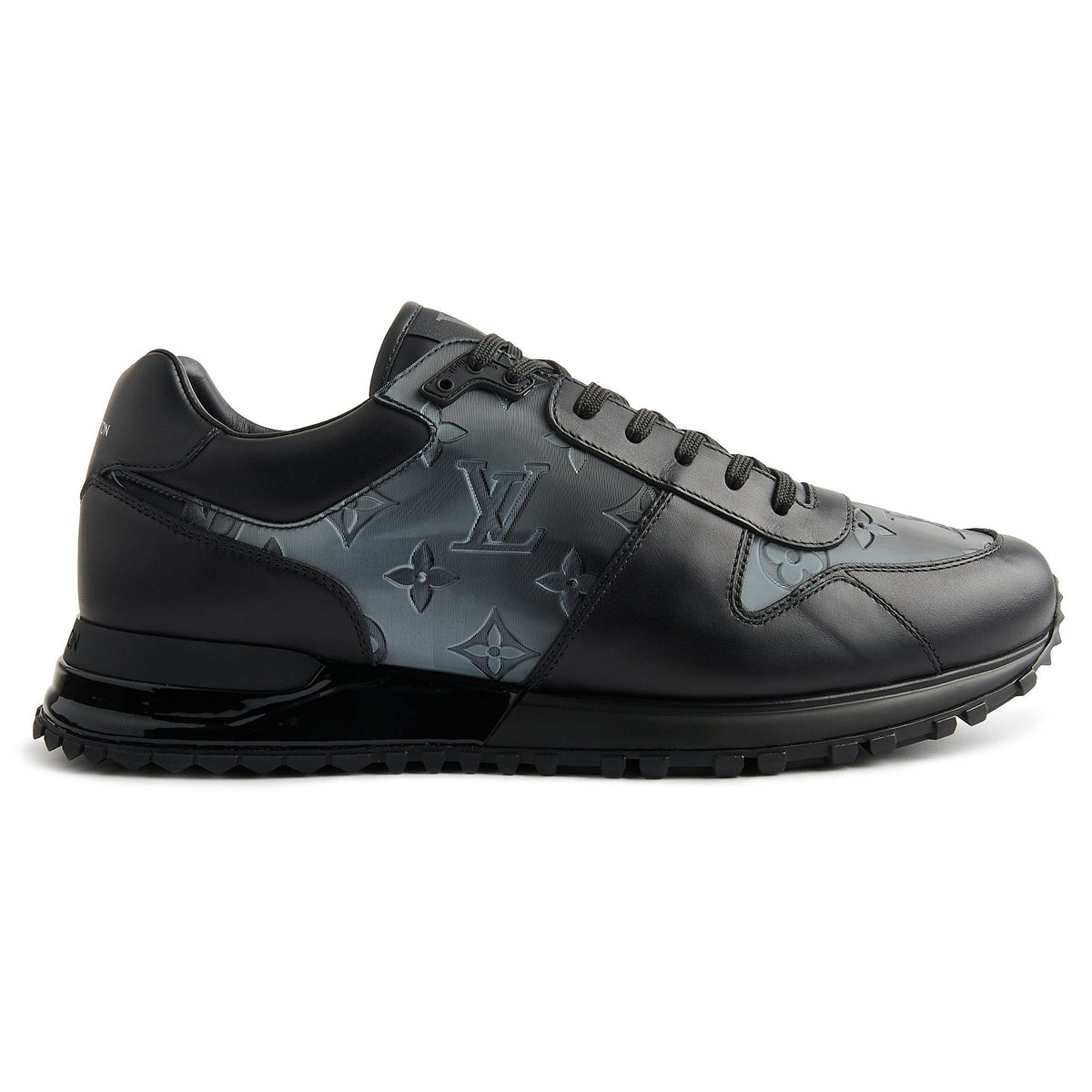 Louis Vuitton Run Away Black Silver Iridecscent Sneaker | 1A8KJ3