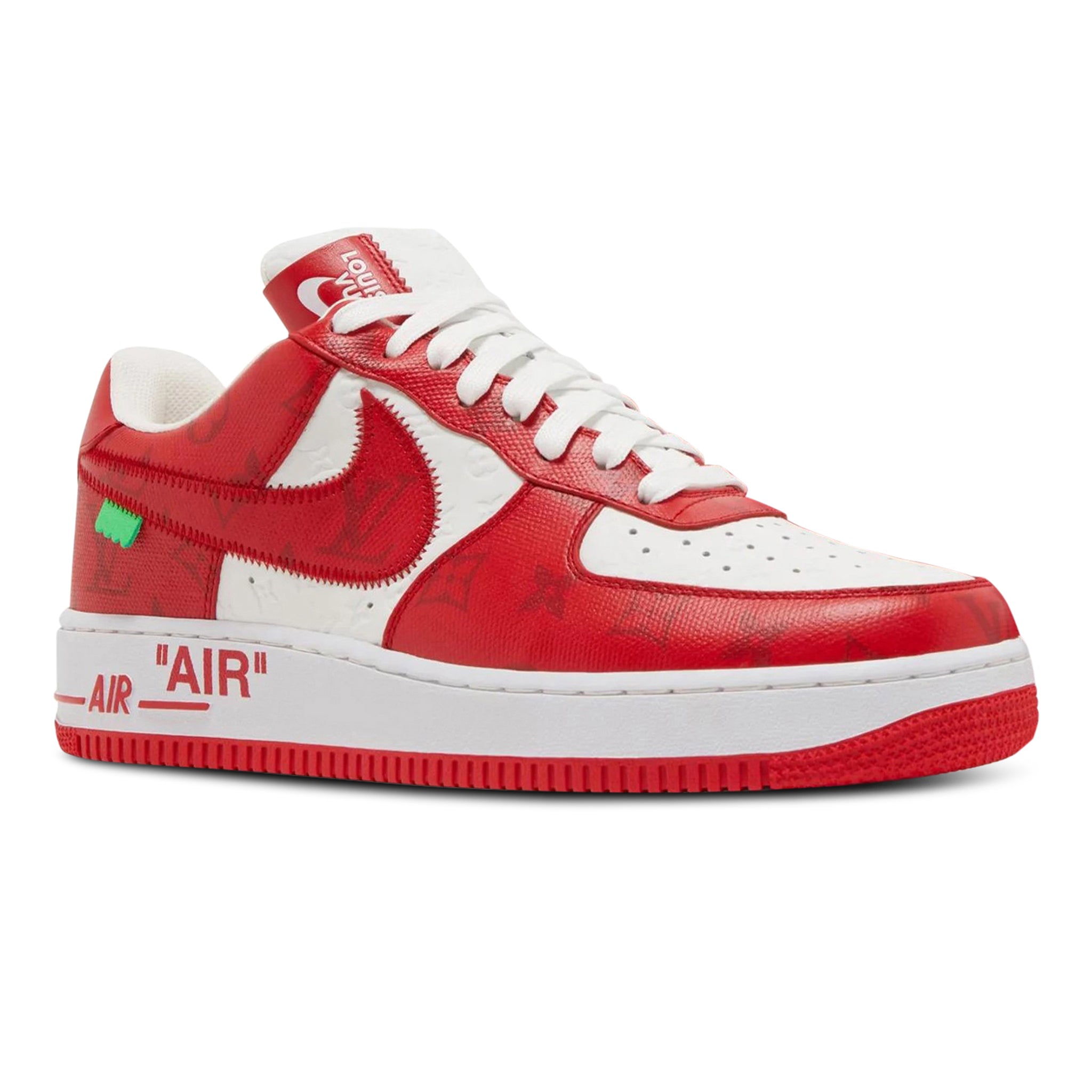 Louis Vuitton x Nike Air Force 1 Low White Red - UK 7.5 / Red