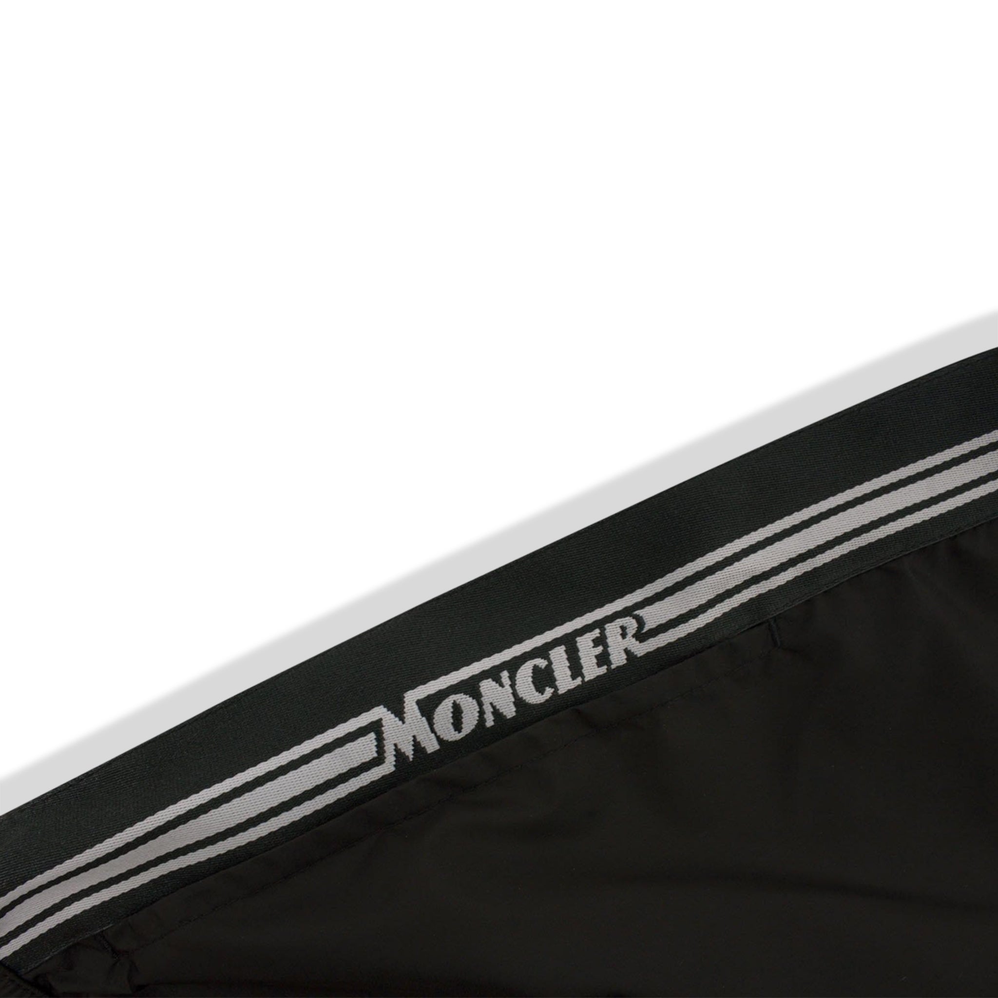 Image of Moncler Band Logo Black Swim Shorts