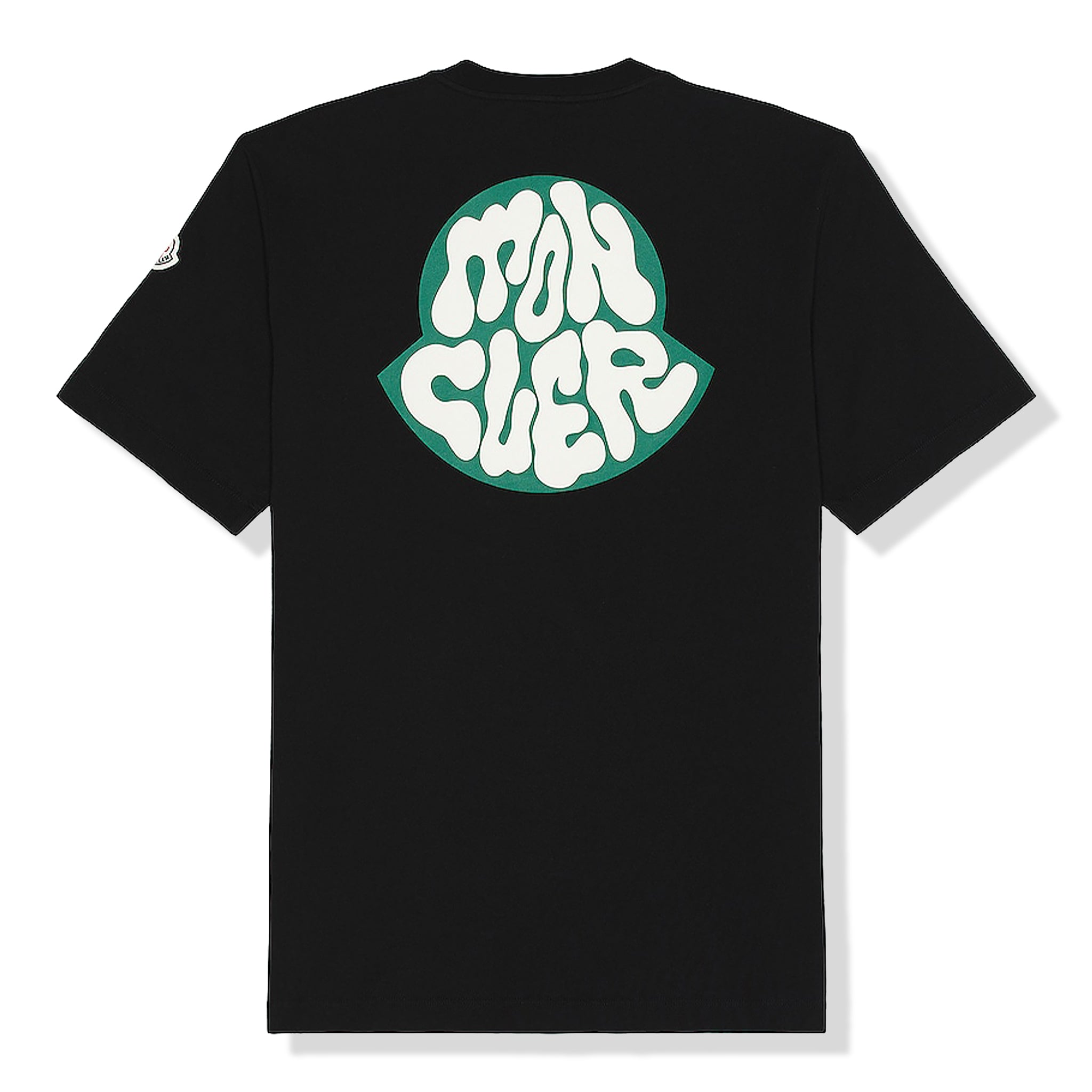 Back View of Moncler Graphic Logo Black T Shirt H20918C000328390T999