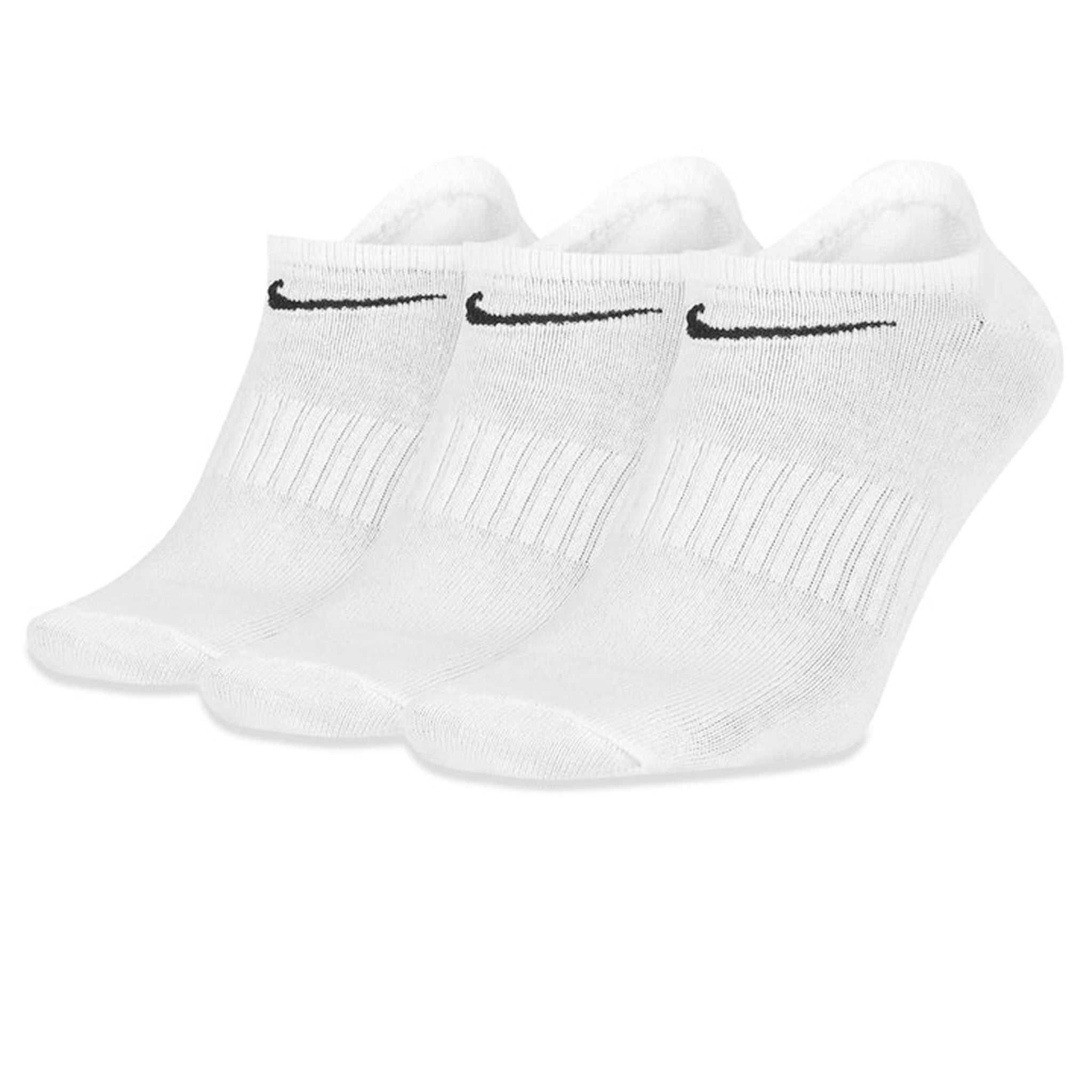 Image of Nike Everyday Lightweight Training No-Show White Socks - 3 Pairs