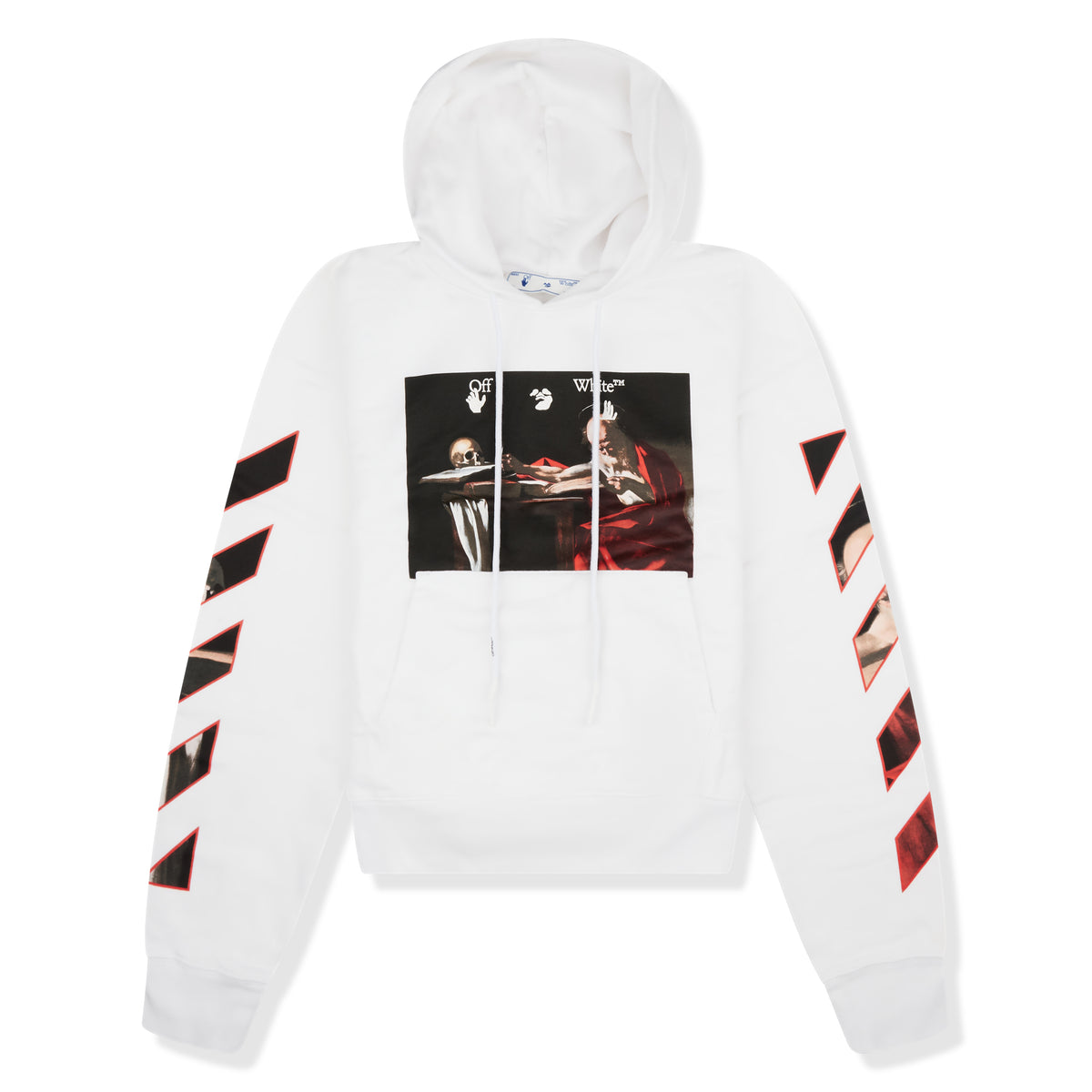 Off-White Caravaggio Painting White Hoodie OMBB037R21FLE0020125