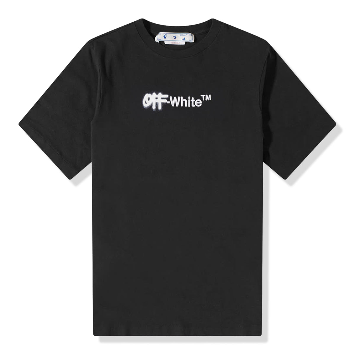 Off-White Spray Helvetica Skate Black T Shirt | OMAA120F22JER0021001