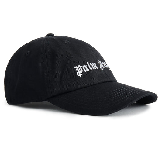 Palm Angels Black Logo Embroidered Cap