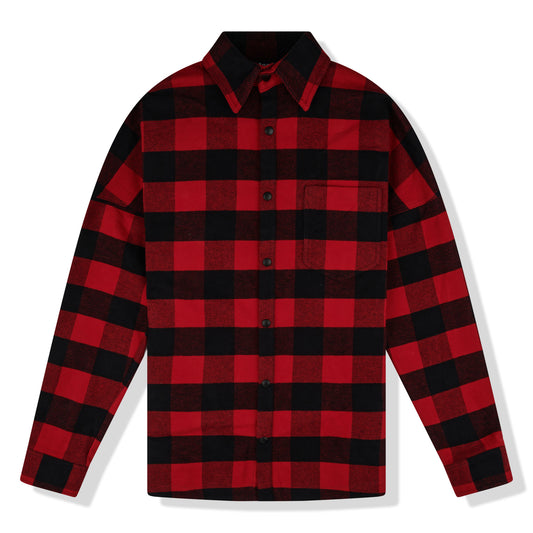 Palm Angels Check Flannel Red Shirt