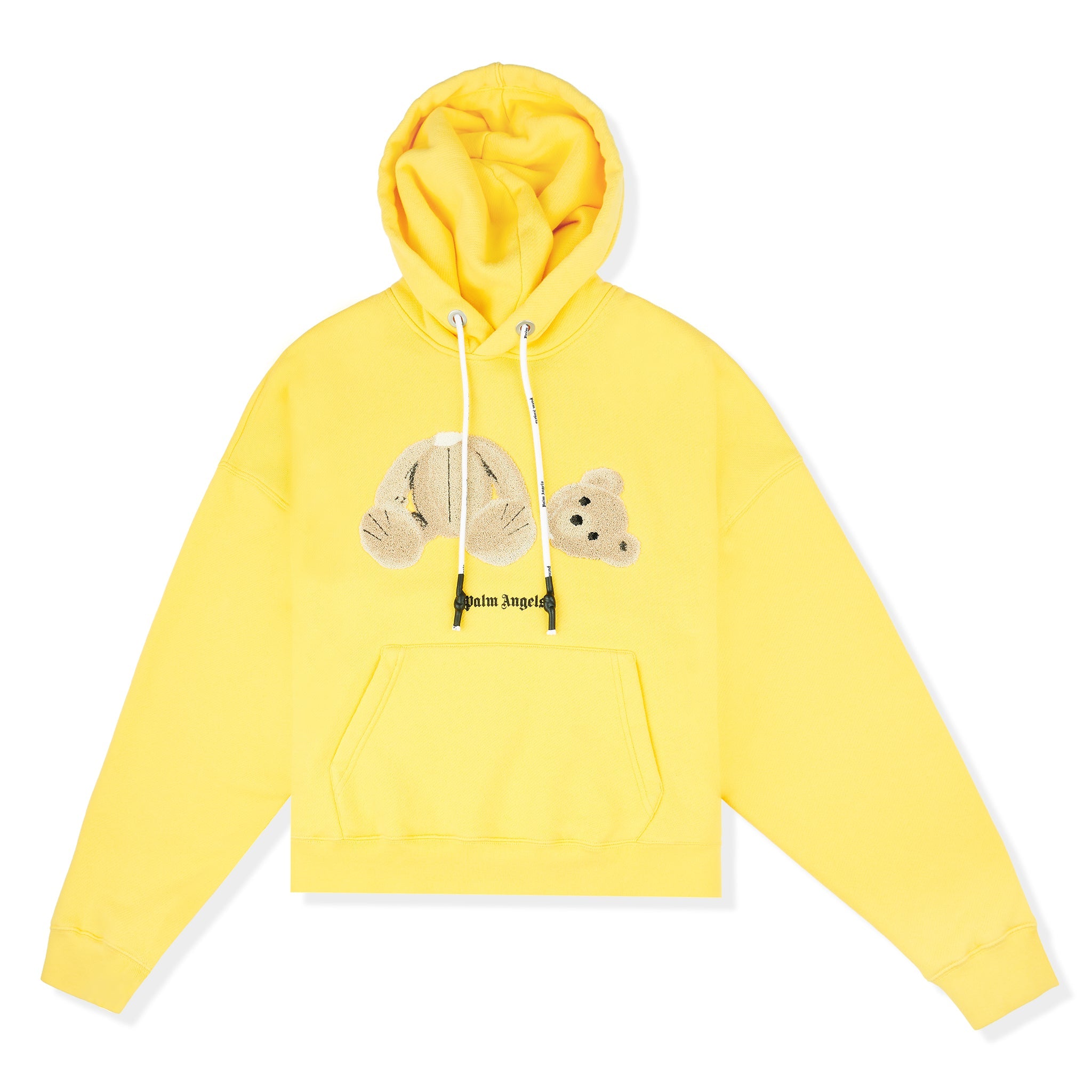 Image of Palm Angels Kill The Bear Yellow Hoodie Front