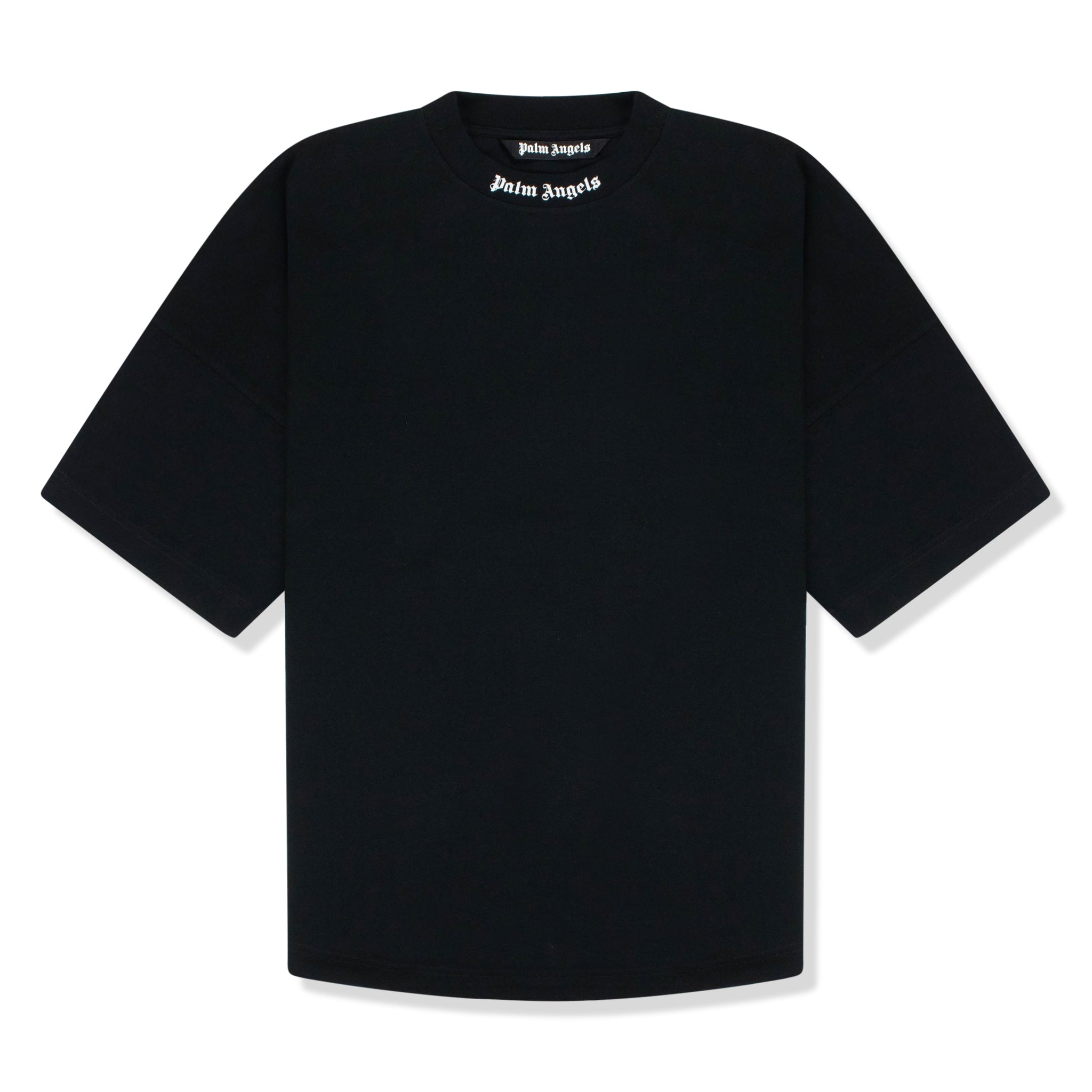 Palm Angels Logo Collar Back Black Oversized T Shirt – Crepslocker
