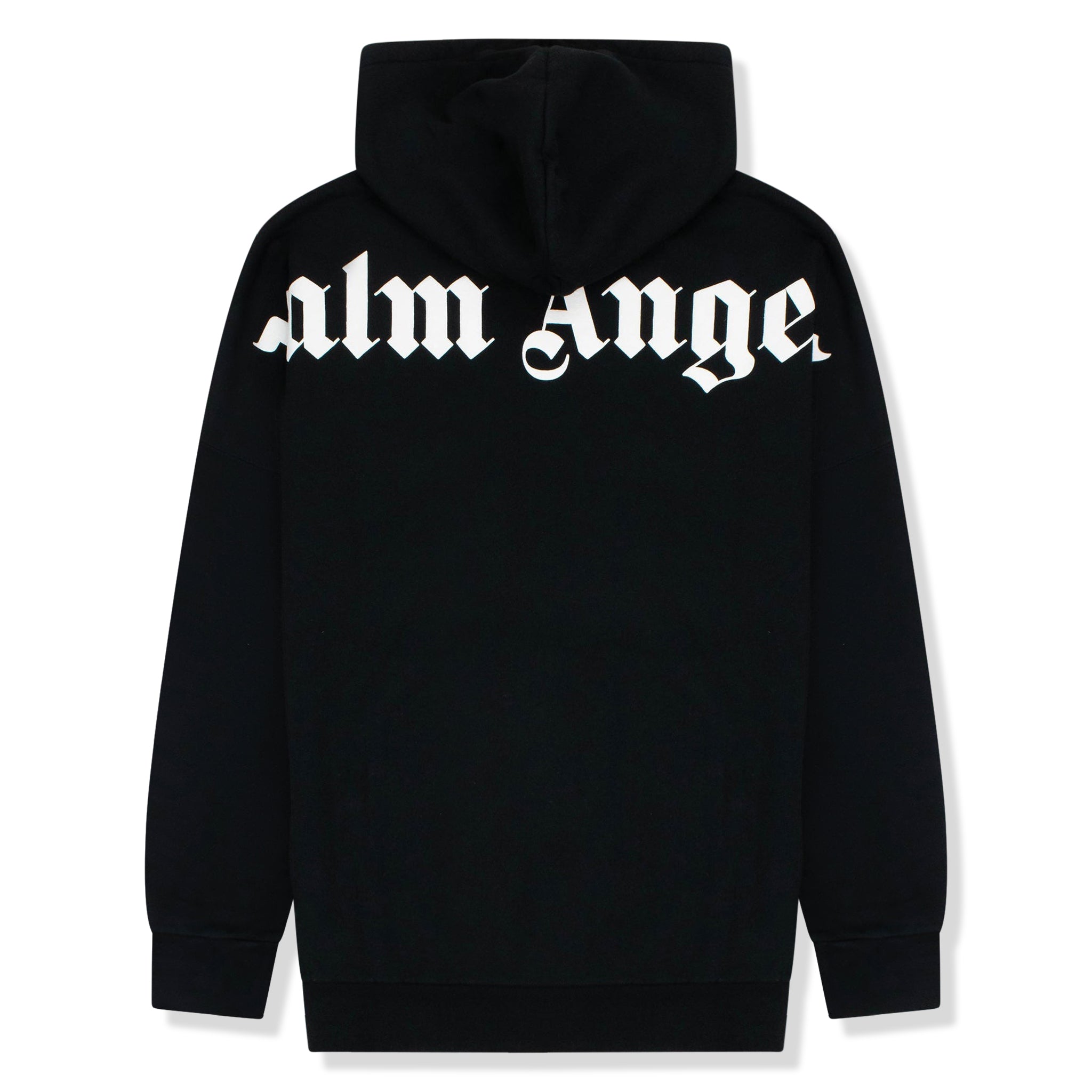 Image of Palm Angels Over The Head Logo Black Hoodie