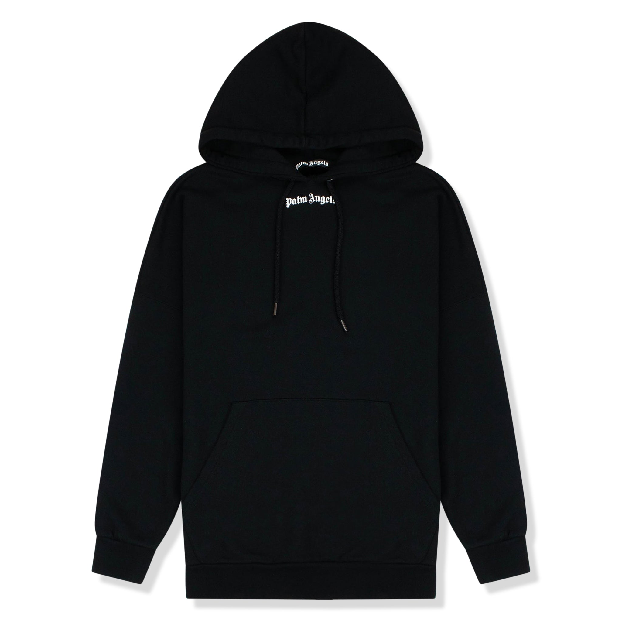 Image of Palm Angels Over The Head Logo Black Hoodie