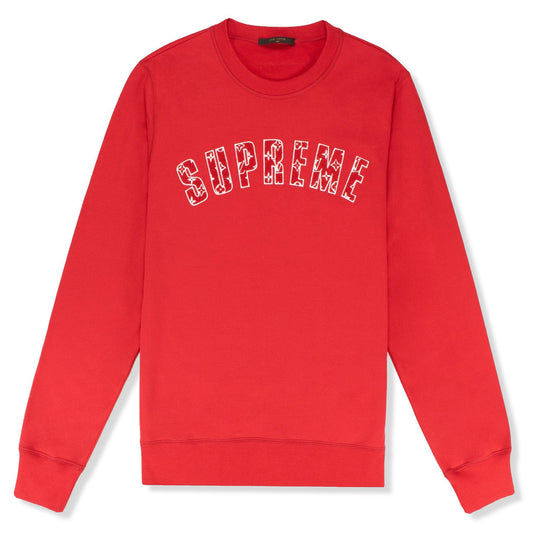 Supreme x Louis Vuitton Arc Logo Red Sweatshirt