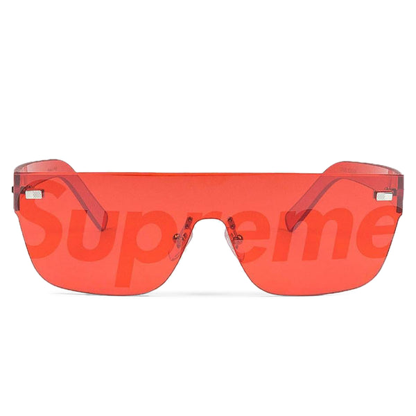 Preowned Louis Vuitton X Supreme Red Logo City Mask Sunglasses New
