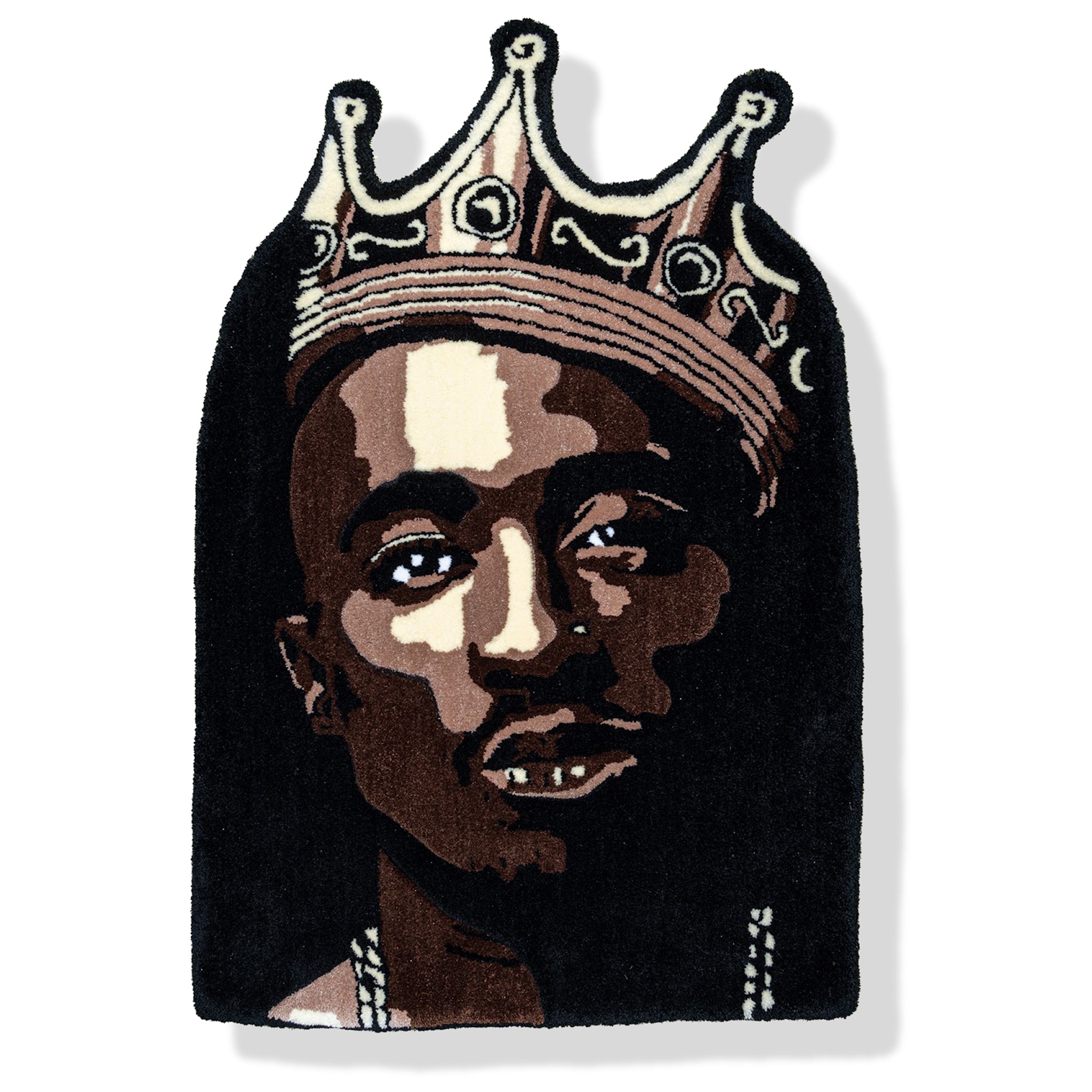 Image of Tupac Crowned Custom Handmade Rug