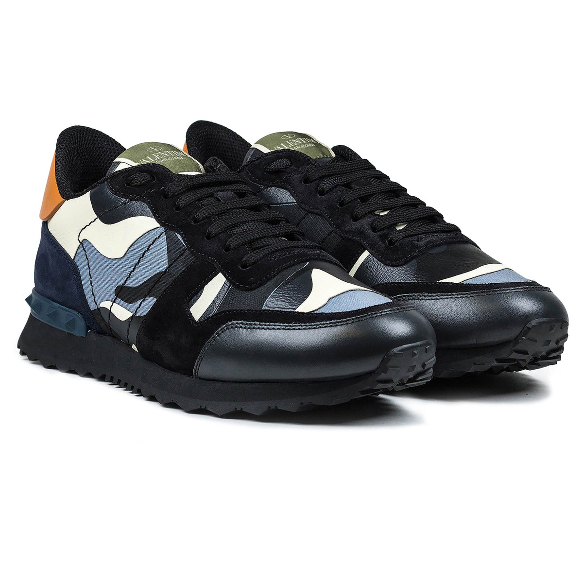 Valentino Rockrunner Sneaker Black Blue Orange - Main Image