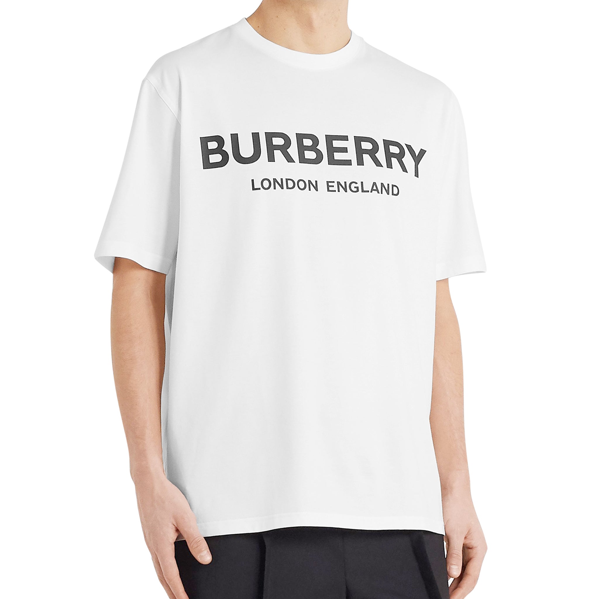 Burberry white t Clearance