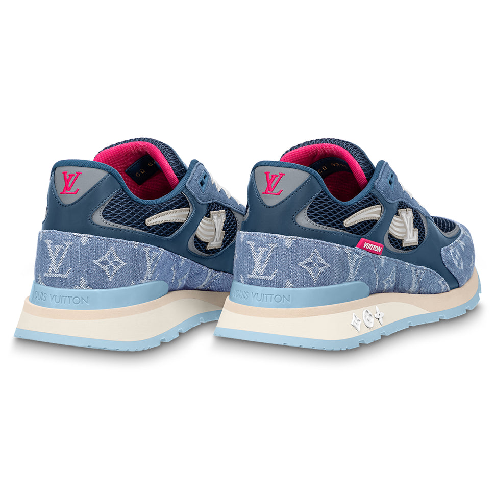 Louis Vuitton Run Away Blue And White Sneakers New