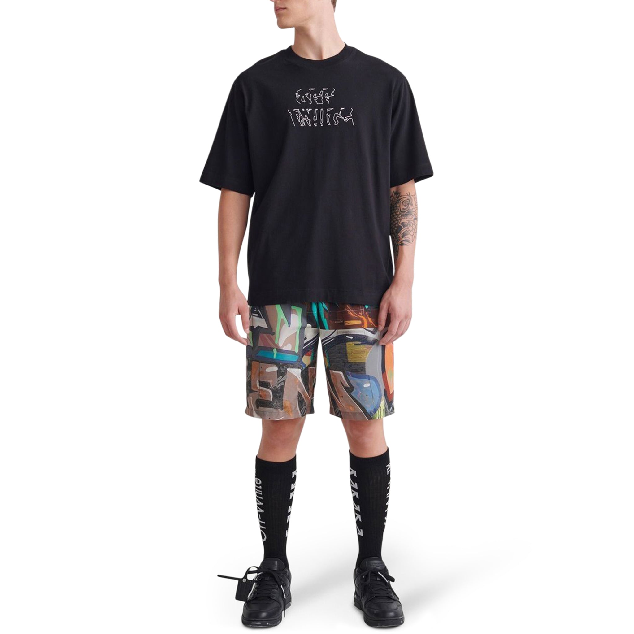 Image of Off-White Arrows Skate Slime Black T Shirt